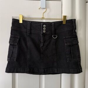 Urban Outfitters Black Mini Denim Skirt